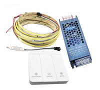 Vrabocry COB Running Water Flowing Chasing 5M LED Strip Lights WS2811 24V Horse Race Sequential LED Ribbon with 3Key RF Controler+24V 100W Power (Cool White 6000K)