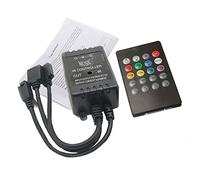Vrabocry Infrared Music Controller 20 Keys IR Remote Controller Sound Sensor Controller for 5050 3528 5630 RGB LED Strip Light Flexible (Dual Output)