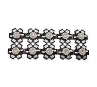 Vrabocry Pack of 10 High Power LED Chip 3 W Deep Red Plant Grow Light (650 nm - 660 nm / 400 mA - 500 mA / DC 2 V - 2.2 V/3 Watt) SMD COB Emitter Diode Components 3 W Bead with 20 mm Black Star PCB