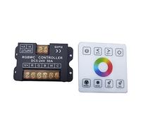 Vrabocry RGBWC LED Controller Touch Panel DC 5-24V 50A (12V Max 480W, 24V Max 960W) RF Universal Wireless Remote Distance 20m Wall Mounted for 5050,2835, COB RGBW LED Strip Lights
