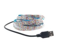 Vrabocry USB LED Strip Light Natural White 5V USB Powered 16.4ft/5M 300LEDs Flexible SMD2835 No-Waterproof IP20 LED Tape Lights for TV Background Lighting Tape Home Decor Lamp