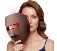 VRAIKO 9D LED Face Mask | Red Light Therapy Mask with 4 Modes, 328 LEDs, 3D Airflow Design & Light-Lock for Ultra-Comfortable Facial Spa | Premium Beauty Gifts for Women Men (Brown)