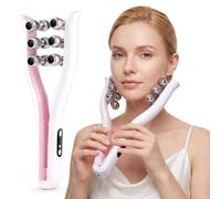 VRAIKO V-Sculpt Face Massager Tool with Microcurrent, Multi-Rollers Facial Massager for Neck & Jawline, Lymphatic Drainage, 3-Level Gentle Lifting, Heat-Free, LED-Free (Pink)