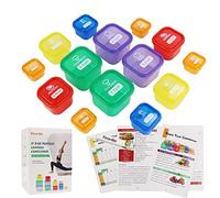 Vramy 21 Day Portion Control Container Kit (14-Piece) with Complete Guide,BPA Free Food Portion Container Set for Meal Prep,21 Day Lose Weight System (HN-PC)
