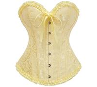 Vrapo Bustier Corset Top for Women | Overbust Lace Up Waist Cincher Shapewear Lingerie