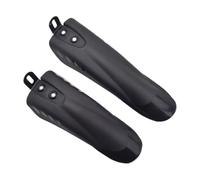 VrayKnol PVC Mudguard Set, Bicycle Mudguard Set, Front and Rear Protection, Anti-Ageing Properties, for 12 to 20 Inch Models, Black, 2 Pieces (Style 2)