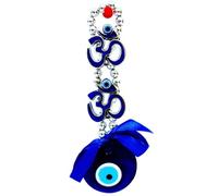 VRB DecTM 1 Pcs Turkish OM Evil Eye Hanging for Home Entrance Door,Wall,Car Pendant Dashboard Ornament Good Luck and Prosperity Diwali Decoartion Gift Items | Lucky OM Nazar Battu (Design 10)