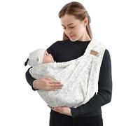 vrbabies Baby Carrier from Newborn, Soft Lightweight Baby Sling with Pockets & Adjustable Shoulder Strap Easy Wearing, Front Baby Sling for Newborn and Toddler 1-24 Months Up to 40lbs (Yellow Flower)