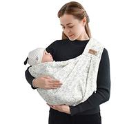 vrbabies Baby Carrier from Newborn, Soft Lightweight Baby Sling with Pockets & Adjustable Shoulder Strap Easy Wearing,for Newborn and Toddler 1-24 Months Up to 40lbs (Yellow Flower 2)