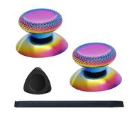 VRbrother 2PCS Metal Thumbsticks Replacement Compatible for Meta Quest3,quest3S,Oculus Quest2,Quest Pro Left and Right Controllers,VR Accessories Replacement Part Thumb Grip Cap Cover (Multicolor)