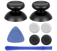 VRbrother 2Pcs Replacement Rocker Metal Analog Joystick Thumbstick Mushroom Caps Repair for Meta Oculus Quest 2 (Black)