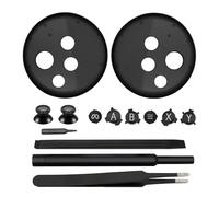 VRbrother Metal Left and Right Controller Replacement Set for Meta Quest3/3S Accessories, including Controller Keyboard, Mushroom Cap, ABXY Button, Back Key, and Function Key (Black)