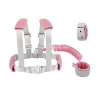 VReder Baby Reins Walking Harness, 2in1 Toddler Anti Lost Safety Leash Wrist Reins for Boys and Girls (Pink 2 metres)