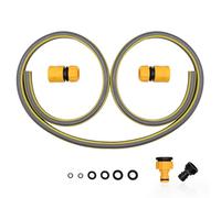 VReder Small Hose Pipe Connection Set for Garden Hose Reel, 1/2”Hose Pipe with Hose Pipe Connectors and 2 in 1 Tap Connector Connect Tap to Hose Trolley Cart 1.5M