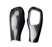 VREFOEAX Car Interior Moulding Trim 2pcs/Set Carbon Fiber For Bmw X5 X6 E70 E71 2008-2017 Car Gear Shift Knob Cover Trim Interior Accessories Car Gear Shift Collars