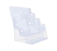 vreplrse Acrylic Brochure Holder Stand Slanted Back Non Slip Wall Mount Countertop Storage Solution For Literature Papers Clear Countertop Organizer Exhibition Office Home , clear , A5 3 Tier