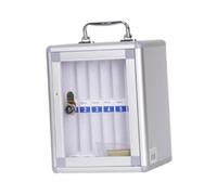 vreplrse Aluminum Alloy Phone Box Student Classroom Storage Essential Phones Keeper With Lock Ensures Secure Phone Storage Portable Smartphone Case Wall Mounted, 12 Slots