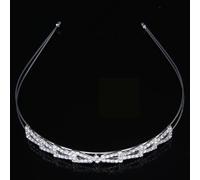 vreplrse Beautiful Wedding Headband Silver Alloy Rhinestone Sparkles Engagements Proms Captivating Style OccasionWedding Every Occasion Want To Be More Charming MaterialAlloy