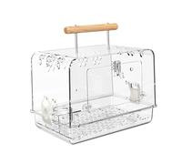 vreplrse Bird Cage With Removable Tray Sturdy Acrylic Lightweight Small Bird Owners Enough Space For Most Of Small Birds Like Conures Medium Cage With Standing Perch, 30x21x23cm