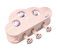 vreplrse Cat Hit Gophers Toys Five Holes Pet Training Innovative Toy Promoting Physical And Mental Development Cat Interactive Exercise Toys Scratcher Wooden Puzzle Box Punch Game Indoor