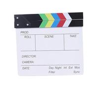 vreplrse Clapperboard Video Background Movie Directors Clapboard Must Have Item For Film And Television Productions Professional Movie Film Directors Clap Board, Colorful, 20x20cm