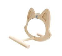 vreplrse Climb Cat Mirror Stand Toy Bird Parakeet Mirror Fun Entertainment And Exercise Tool For Birds Seeking Reflection Parrot Wooden Stand Bird With Perch