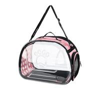 vreplrse Collapsible Cat Carrier Transparent Soft Sided Carrier Comfortable Travel Choice So Pet Will Not Feel Hot In Bag For Long Time. Pet Transparent Collapsible Cat Carriers, Pink