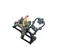 vreplrse Decorative And Practical Garden H Holder Easy Install Water Hanger Stand For Yard And Outdoor Garden H Holder Cast Iron Wall Mount Creative , chicken , 22x11x21.5cm