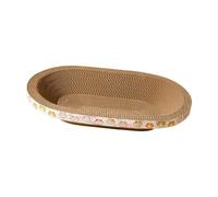 vreplrse Deep Bowl Lounge Bed Corrugated Cat Scratch Pad Furniture Protector For Cats Cats Can Lie Down On Pad Like Bed Or Couch Cat Scratch Sleeping Scratcher Bowl Nest, brown, Large