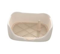 vreplrse Dog Potty Tray Made Of Strong PP Easy To Clean With Properly Spaced Mesh For Indoor Outdoor Tray Mesh Is Properly Spaced Portable Dog Potty Pan Trainer Litter Box Cleaner, White, M
