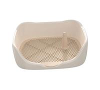 vreplrse Dog Potty Tray Made Of Strong PP Easy To Clean With Properly Spaced Mesh For Indoor Outdoor Tray Mesh Is Properly Spaced Portable Dog Potty Pan Trainer Litter Box Cleaner, White, L