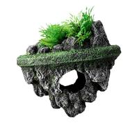 vreplrse Fish Tank Decoration Green Ornament Bridge Aquarium Decor Rockery Offers Realistic Elements For Pets To And Enjoy Arch Bridge Aquarium Garden Decor Tank Landscape, Green, L