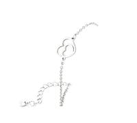 vreplrse Hollow Heart Bracelet Steel Minimalist Unisex Jewelry | Heavy Gauge Steel Links Endure Pulling Snagging Strong Weld Points Hold Shape Mirror Fights Corrosion Everyday Wear