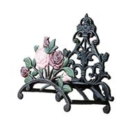 vreplrse Mount Decorative Reel Hook Rack Sturdy Organizer For Villa Gardens Garden H Holder Water Hanger Storage Organizer Etc. Reel Hook Rack Sturdy Outside Yard Lawn Garage , Black , rose