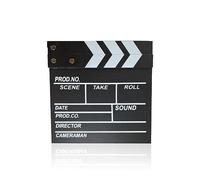 vreplrse Movie Clapperboard Professional Printed Pattern Wood Video Shooting Director Clapperboards Scene Boards Accessories, As Shown, 20x20x1.5cm
