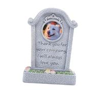vreplrse Outdoor Cat Memorial Solid Resin Garden Headstone Monument For Beloved Pets Memorial Monument For Pet Made Of Resin Garden Pet Small Animal Monumen Grave Marker, Grey, Accompany