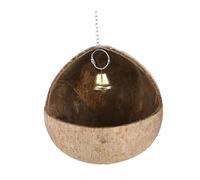 vreplrse Premium Coconut Bird Nest Hut Breeding Nesting Hideout Safe Comfortable Home For Parakeets Novel In Shape Coconut Shell Bird Nest Birds Fiber Shell, No shred, 13x13cm