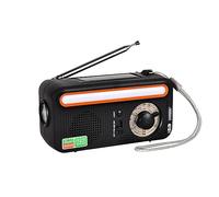 vreplrse Stay Prepared With Hand Crank Solar USB Charging Weather Radio Lightweight And Compact Four Power Supply Modes, black