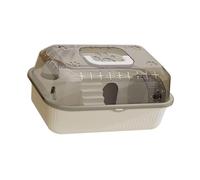 vreplrse Transparent Lid Portable Hamster Cage Easy To Clean For Travel Providing Room For Hamsters To Move Freely Portable Hamster Cage Small Animals Hedgehog