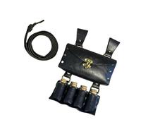 vreplrse Versatile Belt Pouch Medieval Belt Bag PU Leather Pouch for Halloween Cosplay and Everyday Fashionable Accessory Cellphone Holder Cosplay Costume for LARP, Black, Total 17.5x9cm