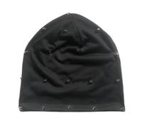vreplrse Warm Baggy Slouchy Beanie Hat Unisex Goth Beanie Rivet Rock Punk Hat Stud Spike Hats Winter Gothic Hat Polyester Cool, Black