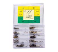 vreplrse Watch Needle With Dustproof Box Accessory For Repairing 2035 Movement Watch Hands Durable And Practical Solution Hands Replacement Needles Repair Parts, Black Gold, 8.5x6.4x1.5cm