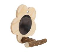 vreplrse Wooden Parrot Mirror Toy Birdcage Stand Perch Provides Birds Chance To Enjoy Reflection And Engage With Toys Perch Bird Stand With Mirror Interactive Play Toy