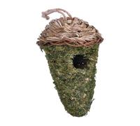 vreplrse Woven Hummingbird Hanging Window Birdhouse Green Offers Warm Nooks And Habitat Suitable For Small Birds And Finches Hand Woven Bird Nest Outdoor Hanging Grass Houses