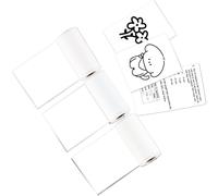 vretti 3 Rolls Thermal Printer Paper, Mini Printer Sticker Paper Roll 57x30mm, Compatible with Most Mini Printers, White