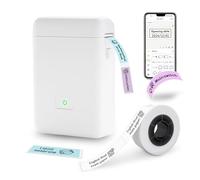 vretti HP2 Portable Bluetooth Label Maker Machine with Tape - Label Printer for Storage, Office, Home, Mini Smart Phone Handheld Sticker Printer (White)