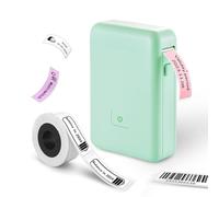 vretti Label Maker Machine with Tape - HP2 Portable Bluetooth Label Printer for Storage, Office, Home, Mini Smart Phone Handheld Sticker Printer (Green)