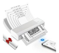 vretti Portable Printer A4, Bluetooth Thermal Printer Supports 8.5 x 11 Inch Thermal labels, Compatible with Android and iOS & Laptop, for Office, Travel, School