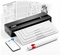 vretti Portable Printer, PB821 Inkless Printer A4, Compatible with Android and iOS, Portable Thermal Machine for Travel, Home, Study, Office