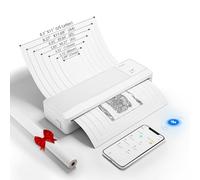 vretti Portable Printers Wireless,P83 Inkless Printer,Thermal Machine A4 Compatible with Android and iOS for Travel,Home,Study,Office